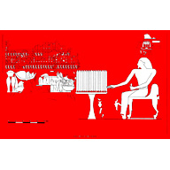 Drawings: G 7101: relief from Room E, S wall, edited