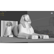 Sphinx Complex model: Site: Giza; View: Sphinx (model)