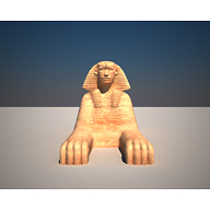 Sphinx model: Site: Giza; View: Sphinx (model)