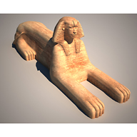 Sphinx model: Site: Giza; View: Sphinx (model)