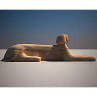 Sphinx model: Site: Giza; View: Sphinx (model)