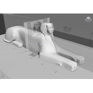 Sphinx model: Site: Giza; View: Sphinx (model)