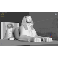 Sphinx model: Site: Giza; View: Sphinx (model)