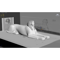 Sphinx model: Site: Giza; View: Sphinx (model)