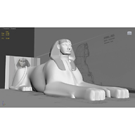 Sphinx model: Site: Giza; View: Sphinx (model)