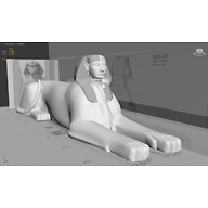 Sphinx model: Site: Giza; View: Sphinx (model)